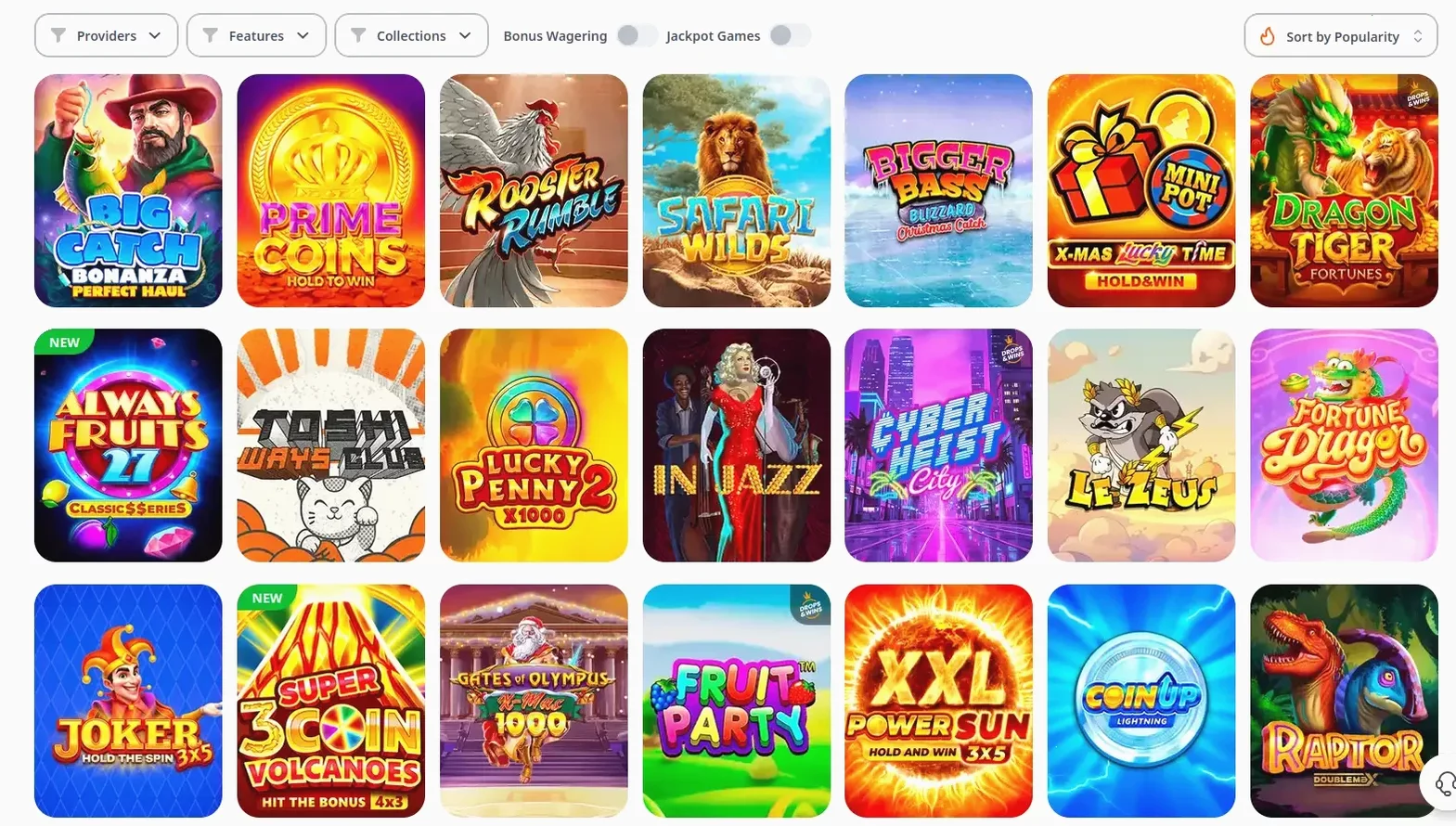 Игровой интерфейс Lakiworld с слотами и live-столами